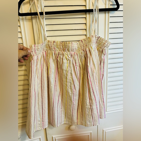 LOF Tops - LOF Striped Sundress in Cream, Pink & Yellow